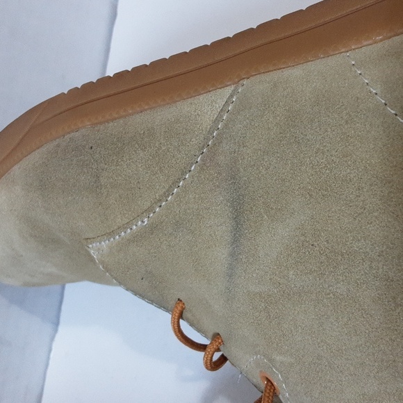 CLAE men\'s suede boots size 11.5 cream lace up style main image 5